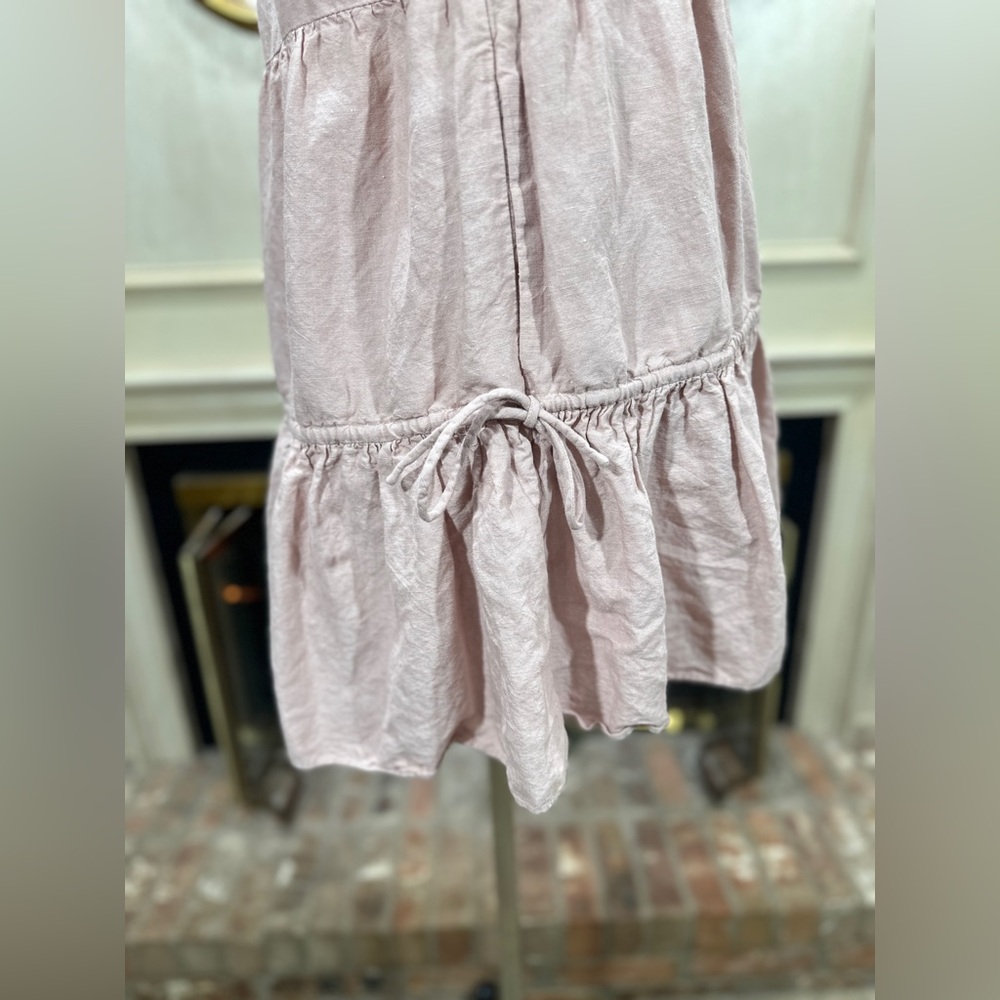 Madewell Lorelei Linen Blend Mini Dress Blush Pink Cottagecore Soft Girl - Picture 8 of 10